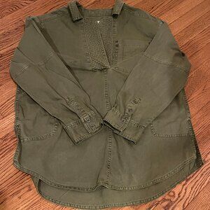 Free People oversized army green pullover